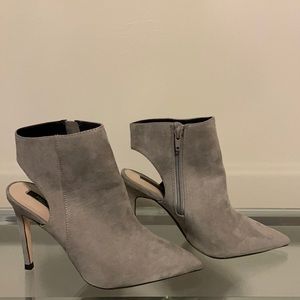 Zara gray suede booties